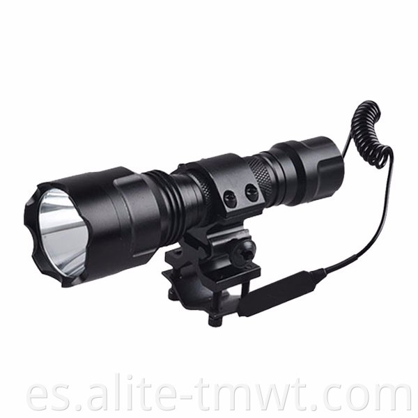 Torcha de caza C8 T6 LED LED ALUMINIO ALUMINIO Luz de antorcha con soporte